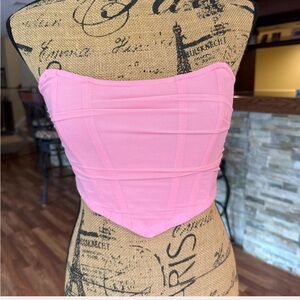 Size small bubblegum pink corset style top